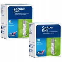 Gliukozės matavimo juostelės CONTOUR PLUS, 2 x 50 vnt.