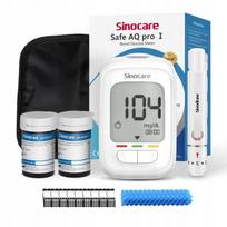 Gliukometras Sinocare SAFE AQ PRO I, mg/dl, su 100 juostelių ir 100 lancetų