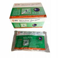 Insulino švirkštai su adata 0,3 ml, 6 mm, BD Micro-Fine Plus Demi, 100 vnt.