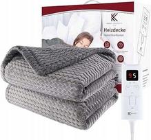 Elektrinė šildoma antklodė 180x130 cm, 9 režimai, automatinis išsijungimas, pilka