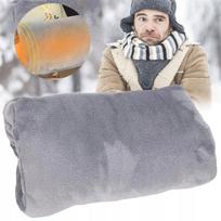 Aksominis USB rankų šildytuvas, iki 50 °C, apsauga nuo šalčio