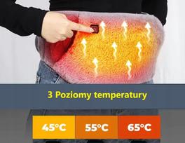 Elektrinis šildantis diržas pilvui ir nugarai, 3 temperatūros lygiai, iki 65°C