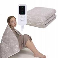 Elektrinis šildantis pledas 150 x 90 cm pilkas EcoSapiens