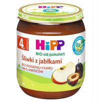 Ekologiška HiPP slyvų ir obuolių tyrelių nuo 4 mėn., 125 g