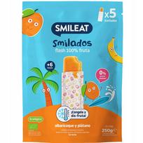 Vaisių tyrelė Smileat EKO su abrikosais ir bananais, 100 g, dygstančių dantukų raminimui