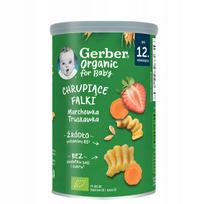 Ekologiški morkų ir braškių traškučiai „Gerber“, 35 g
