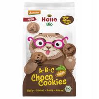 Ekologiški sausainiai su kakava ir riešutais, ABC raidės, 125 g, HOLLE