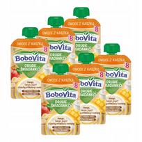 Vaisinė košė BoboVita su mango, bananais ir jogurtu, 6 x 100 g