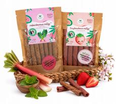 Vaikiški braškių ir rabarbarų vaisių ritinėliai, 2 x 50 g