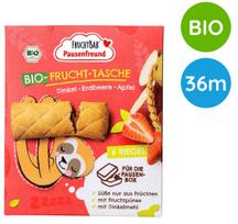 Speltiniai sausainiai FRUCHTBAR su braškių ir obuolių įdaru, ekologiški, 6 x 22 g