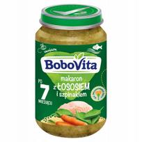 Kūdikių makaronai su lašiša ir špinatais, Bobovita, nuo 7 mėn., 200 g