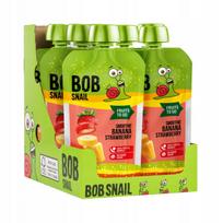 Vaisių tyrelė Bob Snail, bananų ir braškių, be pridėtinio cukraus, 10 x 120 g