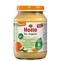 Tyrelė Holle nuo 6 mėn., moliūgų ir cukinijų su bulvėmis, 190 g