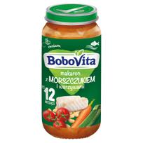 Makaronai su jūrų lydeka ir daržovėmis BOBOVITA, nuo 12 mėn., 250 g