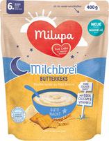 Pieniška košė MILUPA su sviestiniais sausainiais, 400 g, nuo 6 mėn.