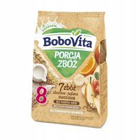 Grūdinė košė su pienu BoboVita, 7 grūdai, soros ir vaisiai, 210 g