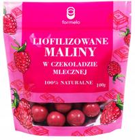 Liofilizuotos avietės pieniniame šokolade FORMELO, 100 g
