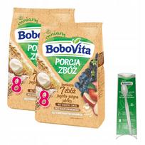 Grūdinė košė vaikams BoboVita su mėlynėmis, gervuogėmis ir obuoliais, 7 grūdų, 2 x 170 g