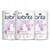 Ožkos pieno mišinys kūdikiams Kabrita 2, 6–12 mėn., su HMO, 800 g x 3