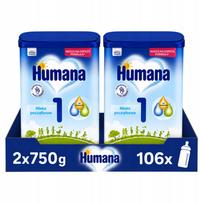 Pieno mišinys Humana 1 HMO kūdikiams nuo 6 mėn., 2 x 750 g