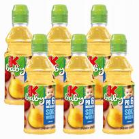 Kubuś kūdikių obuolių ir kriaušių sultys su vandeniu, be konservantų, nuo 6 mėn., 6 x 300 ml