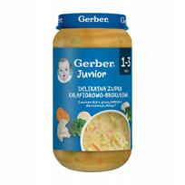 Daržovių sriuba vaikams GERBER Junior, žiediniai kopūstai ir brokoliai, 1–3 m., 250 g