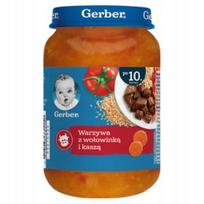 Daržovių, jautienos ir kruopų tyre Gerber, nuo 10 mėn., 190 g