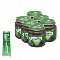 Džiovintų slyvų tyrelė BoboVita, 6 x 125 g + dovana