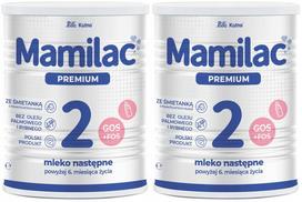 Milteliai kūdikių pieno mišiniui MAMILAC Premium 2, nuo 6 mėn., be palmių aliejaus, 400 g x2