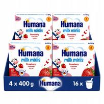 Vaikiškas desertas Humana Milk Minis su braškėmis, 4 x 400 g