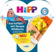 Ekologiška HiPP BIO lašišos su daržovėmis ir bulvėmis tyre, praturtinta OMEGA 3 ir 6