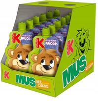 Vaisių putėsiai Kubuś su mėlynėmis, obuoliais ir bananais, 12 x 100 g