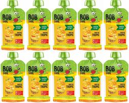 Vaisių tyrelė Bob Snail Tropic, bananaų, ananasų ir mango skonių, 10 x 120 g