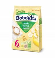 Ryžių košė BoboVita su bananais, be pieno ir gliuteno, nuo 6 mėn., 180 g