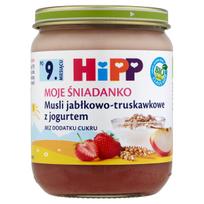 Ekologiška obuolių ir braškių košė su jogurtu HiPP, nuo 9 mėn., 160 g