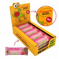 Vaisių ir riešutų batonėliai BOB SNAIL su obuoliais, avietėmis ir anakardžiais, be cukraus, 15 x 35 g