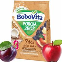 Kruopų košė kūdikiams BOBOVITA su obuoliais ir slyvomis, 7 grūdai, 210 g