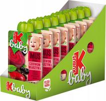 Vaisių ir daržovių tyrelė Kubuś Baby su burokėliais, 9 x 100 g