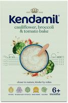 Kūdikių košė su pienu, brokoliais, žiediniais kopūstais ir pomidorais KENDAMIL, 150 g