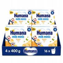 Kūdikių bananų skonio Humana Milk Minis mišinys nuo 6 mėn., 4 x 400 g