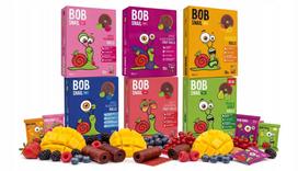 Vaisiniai užkandžiai BOB SNAIL, įvairių skonių rinkinys, 5 x 100 g, be pridėtinio cukraus