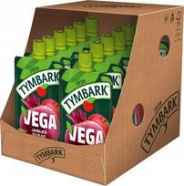 Tyrė su obuoliais, burokėliais ir braškėmis Tymbark Vega, 12 x 100 g