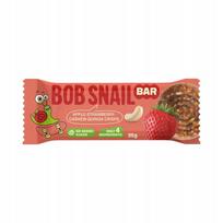 Užkandžių batonėlis su obuoliais, braškėmis, anakardžiais ir kvinoja BOB SNAIL, 35 g