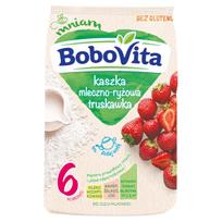 Pieniška ryžių košė su braškėmis BOBOVITA, nuo 6 mėn., 230 g