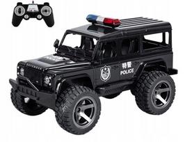 Nuotoliniu būdu valdomas policijos automobilis JEEP, juodas