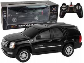 Nuotolinio valdymo Cadillac Escalade automobilis, juodas, su šviesomis ir garsais