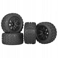 RC automobilio ratai su padangomis, 12,8 cm, 12 mm stebulė, 1/10 mastelis, 4 vnt.