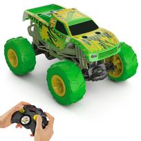Nuotoliniu būdu valdomas Hot Wheels Gunkster monstrinis sunkvežimis, šviečiantis tamsoje
