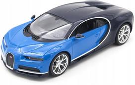 Nuotoliniu būdu valdomas automobilio modelis Bugatti Chiron 1:14, mėlynas, LED, 2,4 GHz