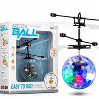 LED disko kamuolys, skraidantis ranka valdomas dronas su judesio jutikliu